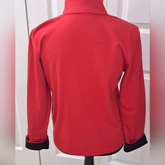 Allison Daley Red Embroidered Jacket With Black Cat Size XSP - Picture 5 of 9